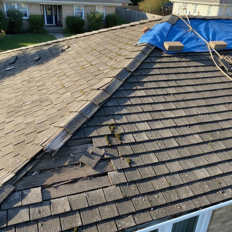 Damaged Roof Replacement detail